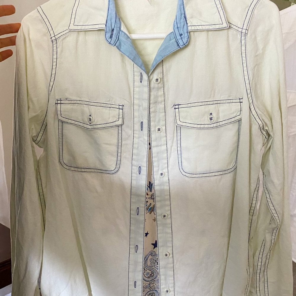 Free People Star Detail Button Up Size XS